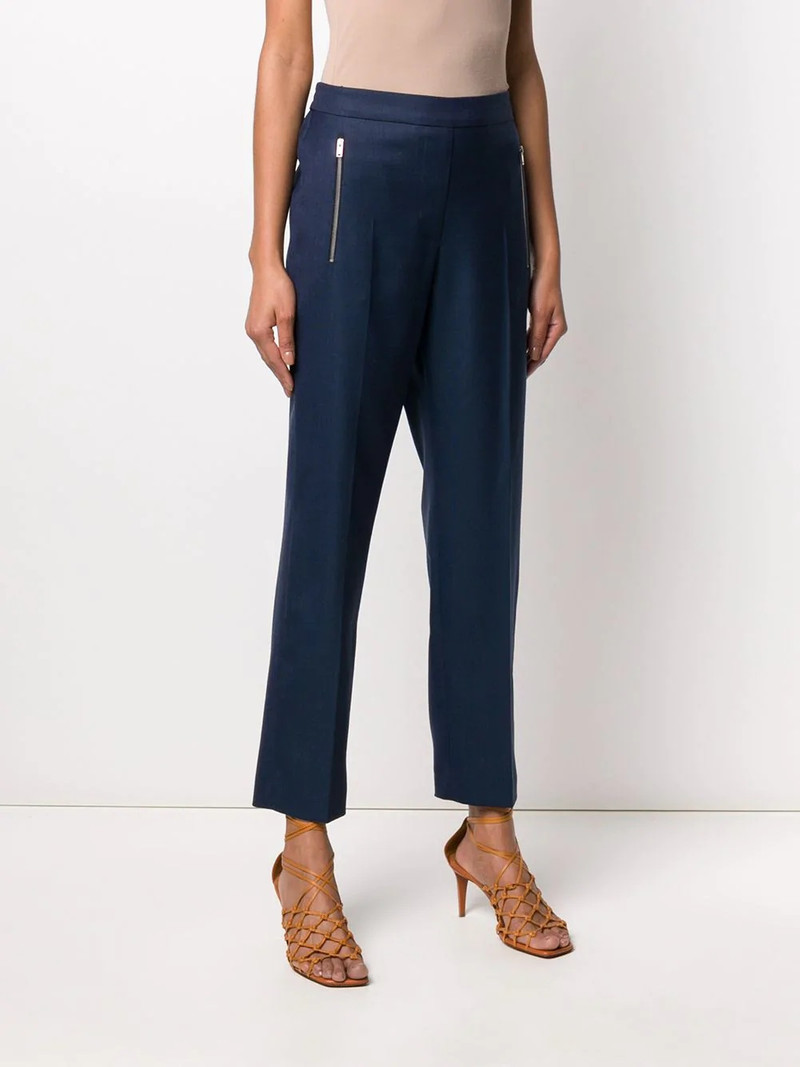 zipped pockets cropped trousers 3
