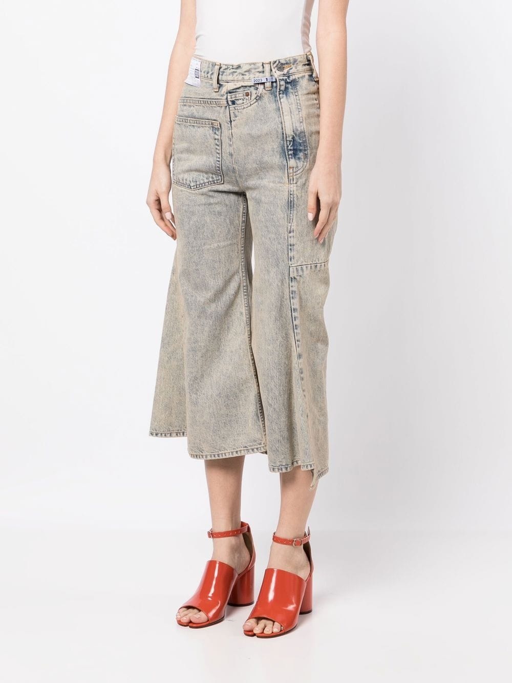cropped flared denim jeans - 3