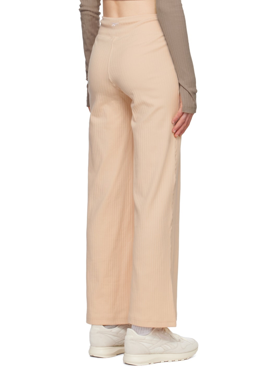 Beige Embroidered Lounge Pants - 3