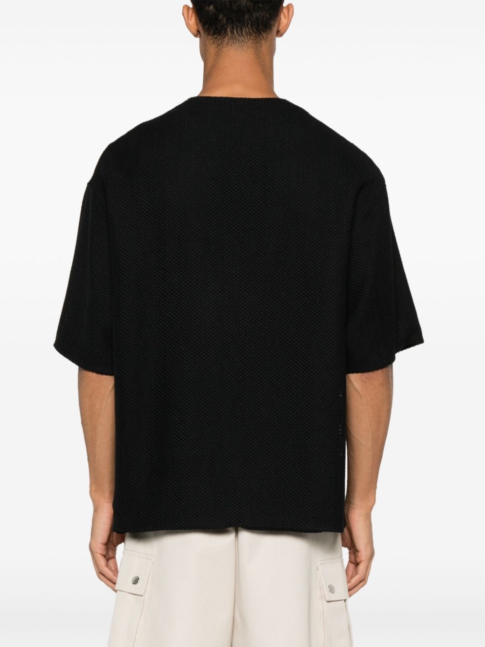 textured T-shirt - 3