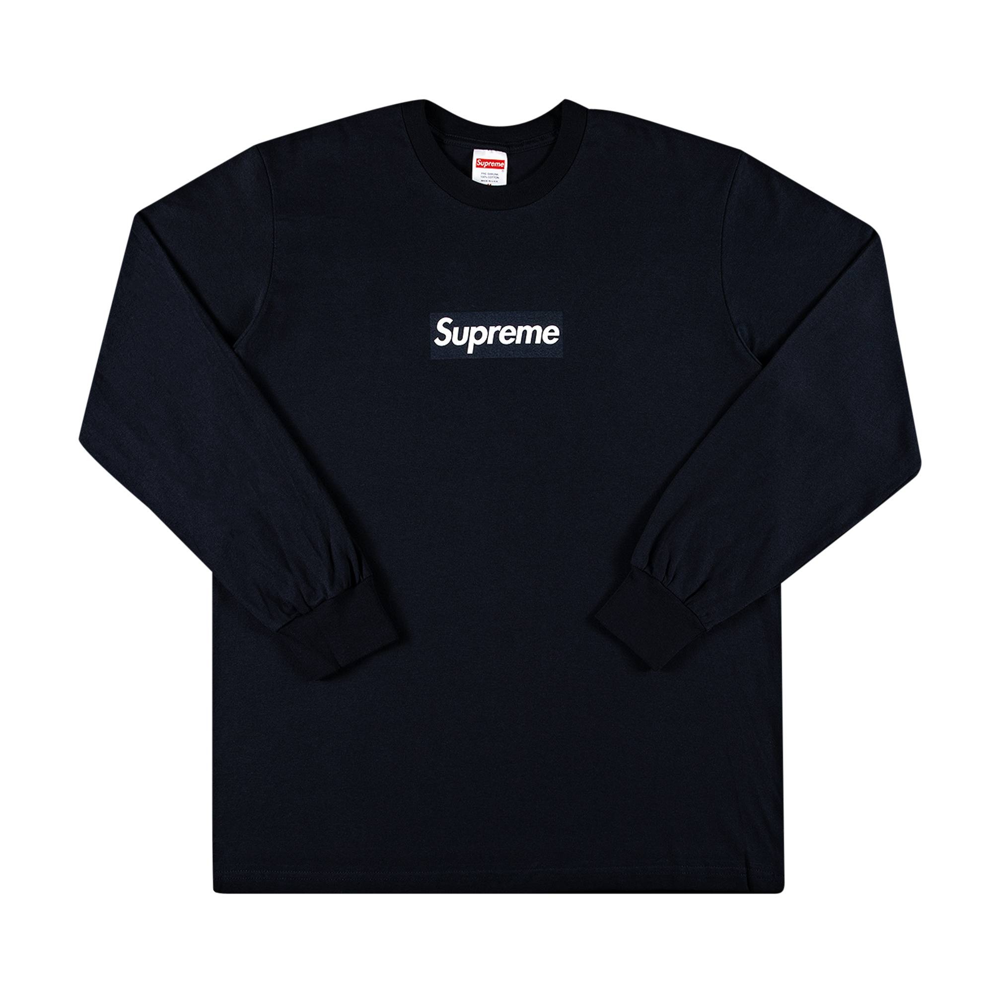 Supreme Box Logo Long-Sleeve Tee 'Navy' - 1