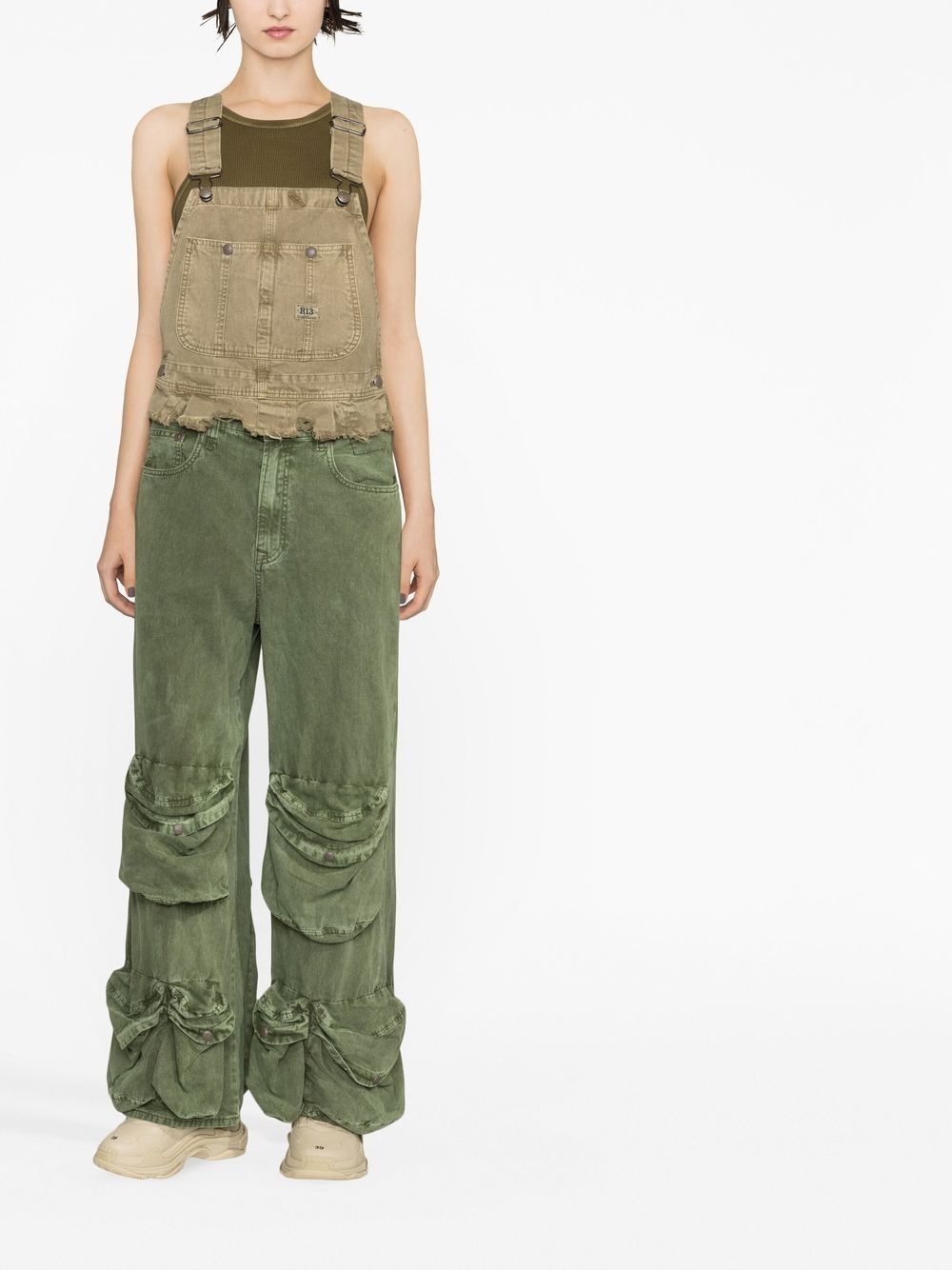 Utility multi-pocket wide-leg jeans - 2
