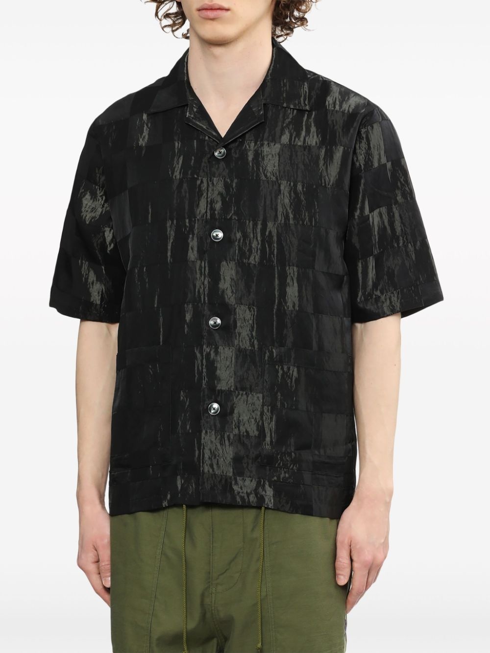 abstract-print shirt - 3
