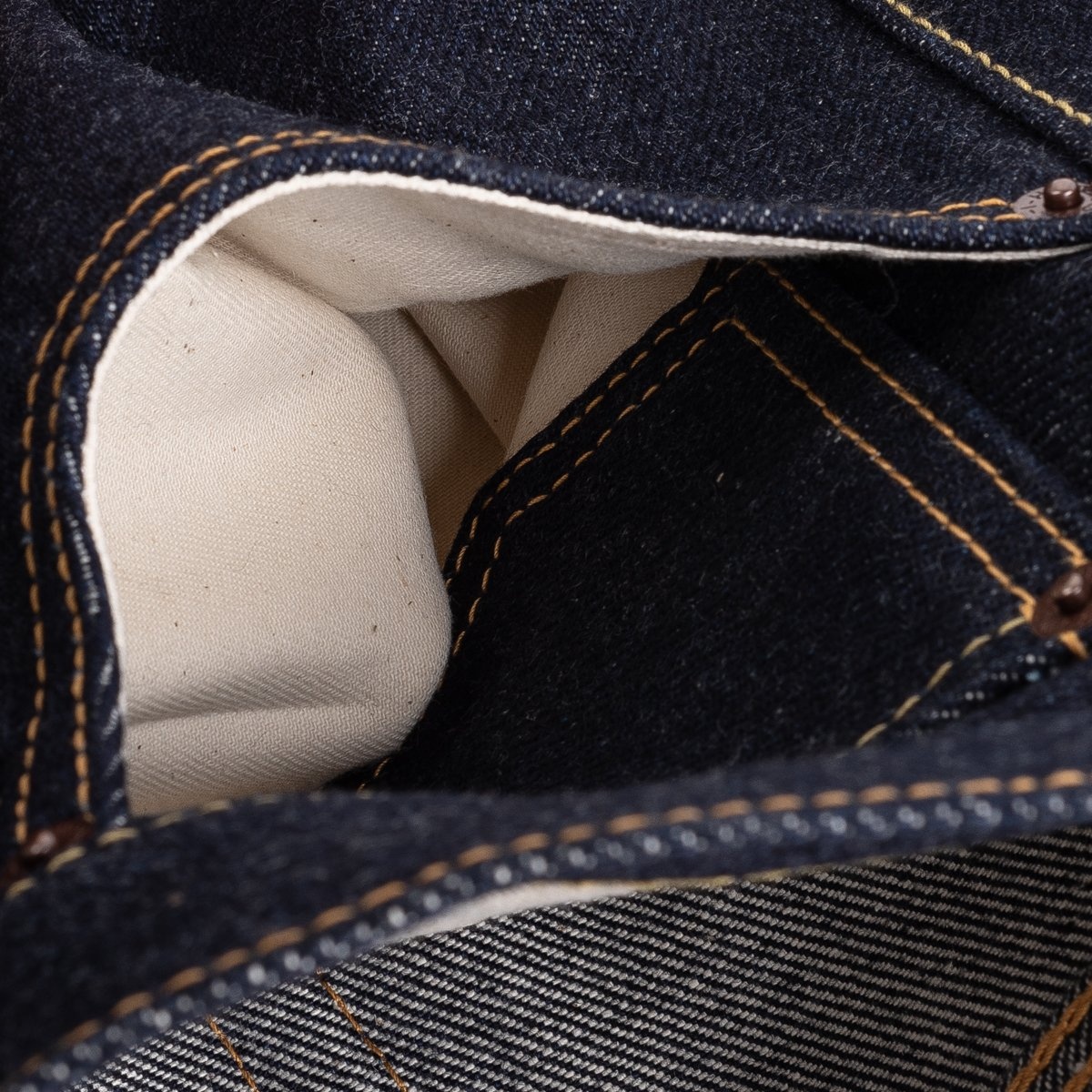 IH-888S-UHR 21/23oz Ultra Heavy Raw Selvedge Denim Medium/High Rise Tapered Cut Jeans - Indigo - 11