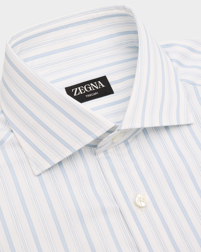 ZEGNA Men's Multi-Stripe Trecapi Cotton Dress Shirt outlook