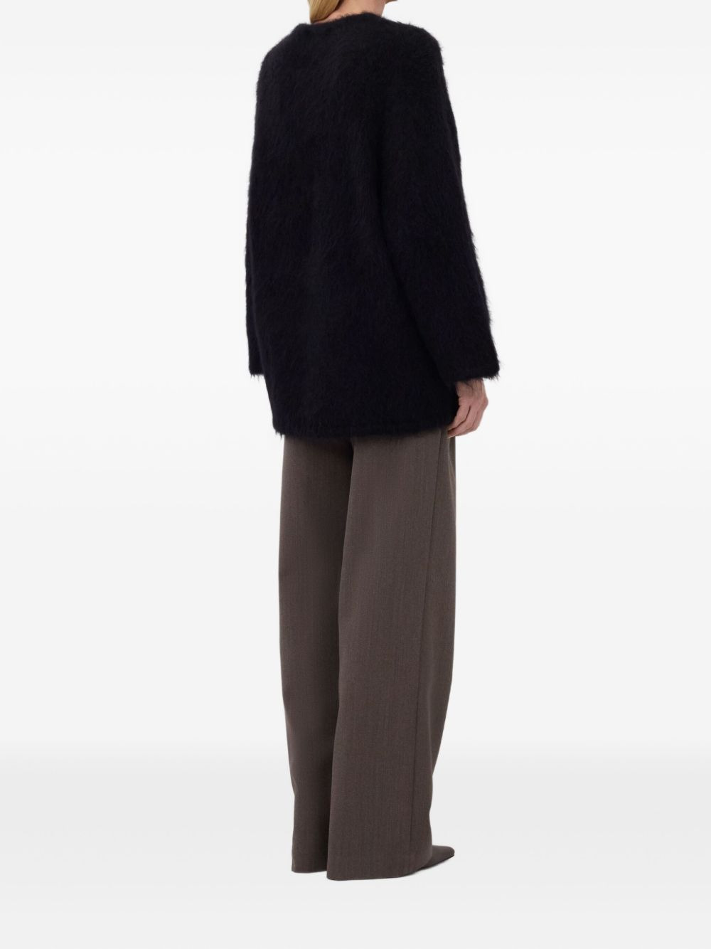 alpaca-blend three-quarter-sleeve sweater - 4
