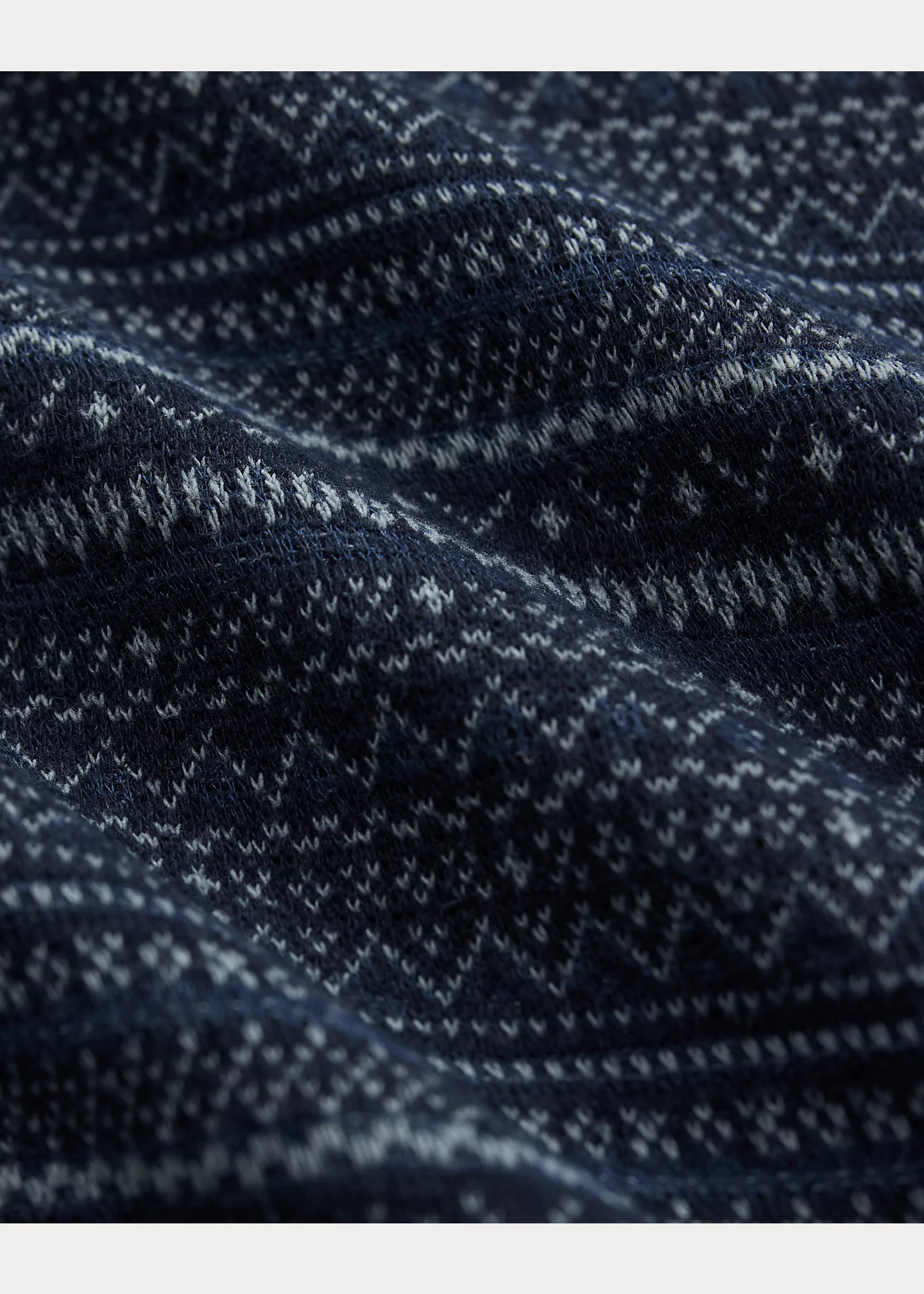 Indigo Jacquard Henley Shirt - 5