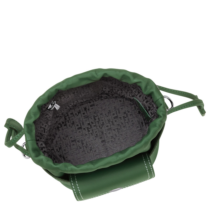 Le Pliage Xtra XS Bucket bag British Green - Leather 5