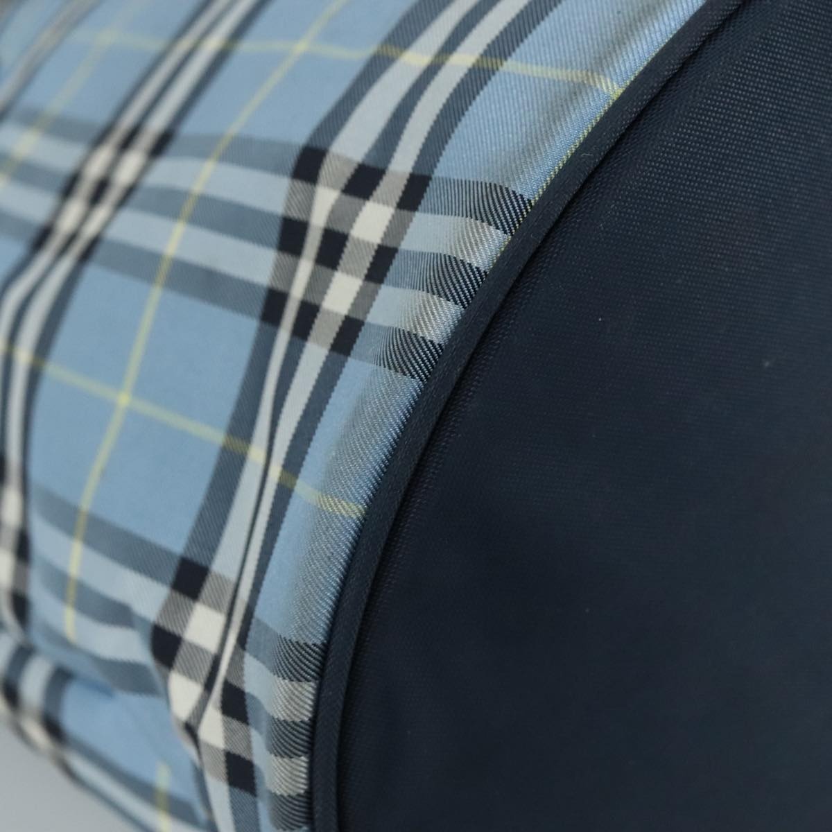 Burberry Blue Label Nova Check Tote Bag Nylon Blue - 16