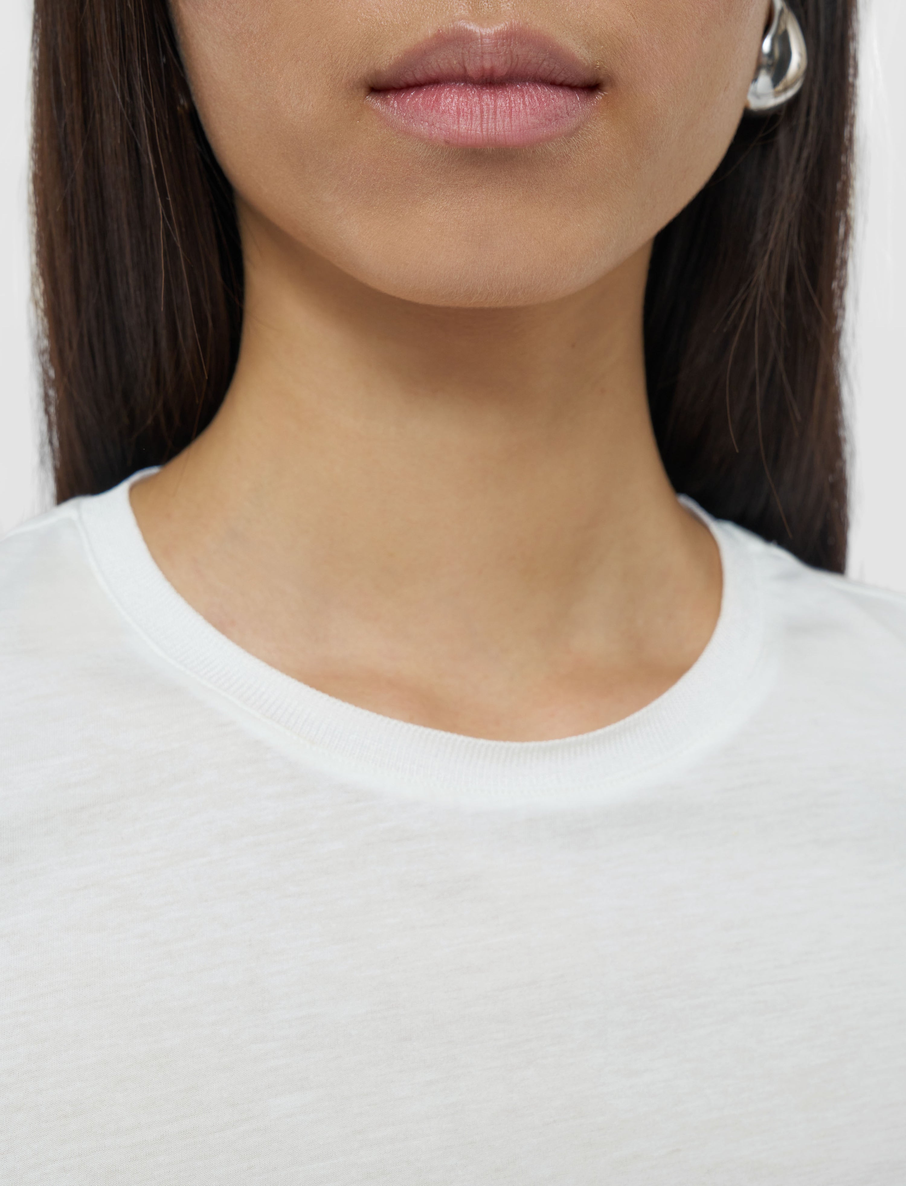 Cotton Silk Jersey Long Sleeve T-Shirt - 5