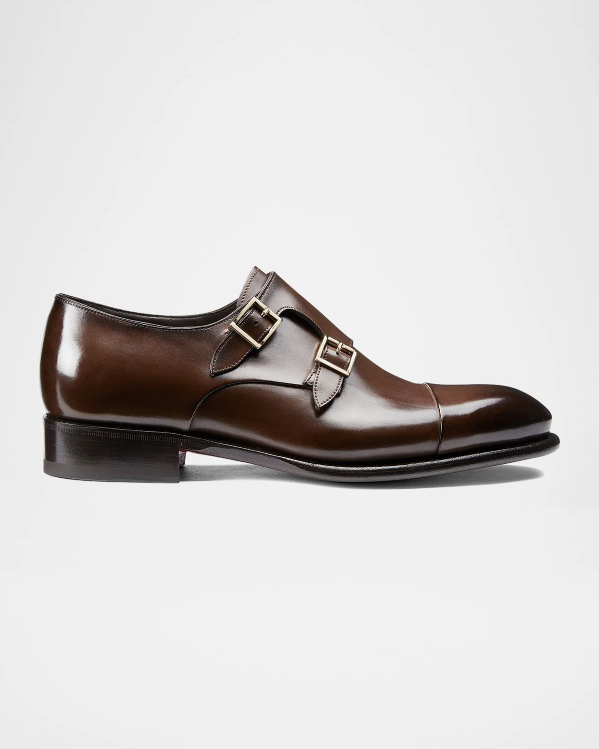 Men's Ira Double-Monk Leather Shoes - 1