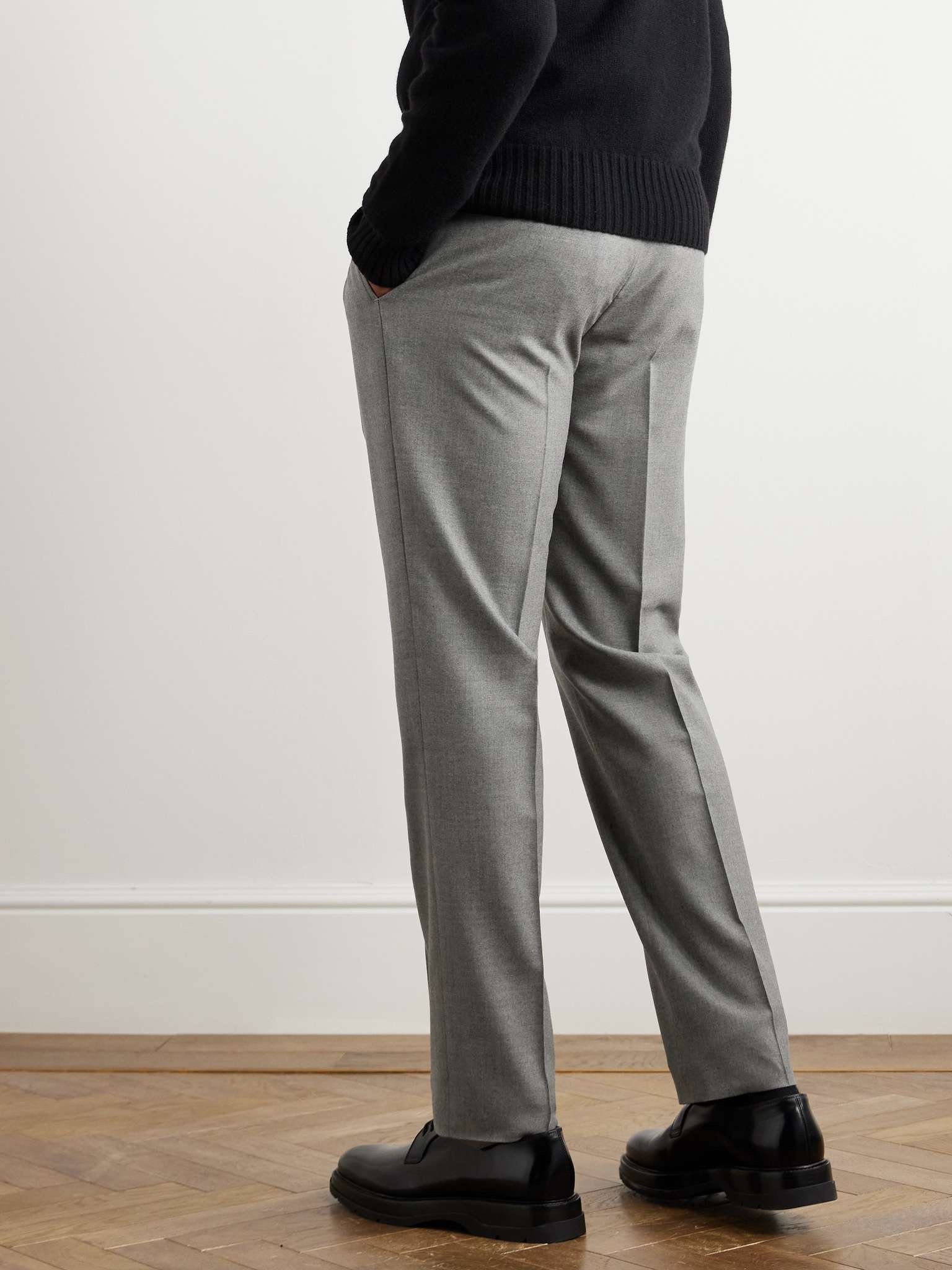Gregory Straight-Leg Wool-Flannel Trousers - 4