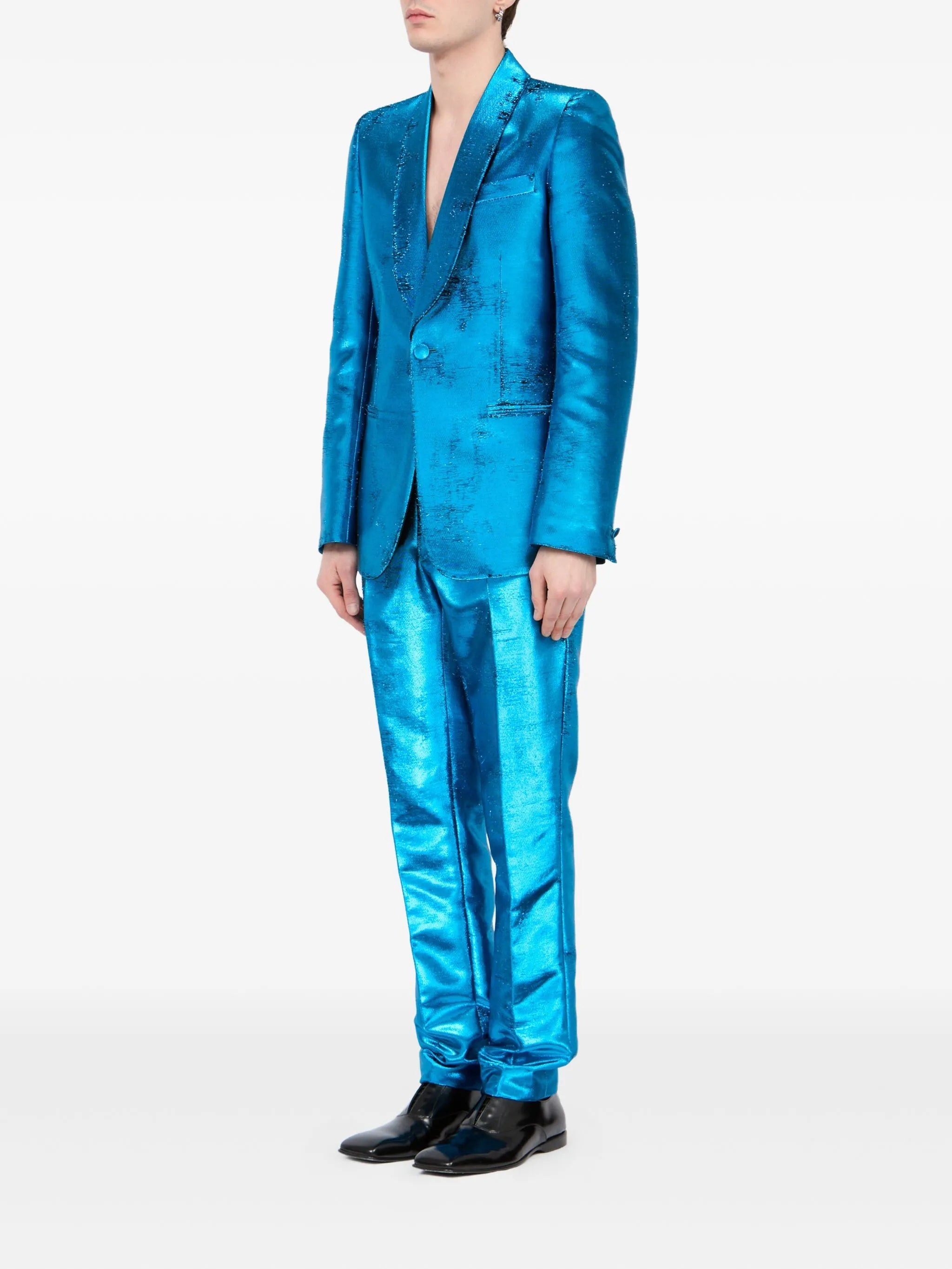 Mm6 Maison Margiela Metallic Shawl-lapel Blazer - 2