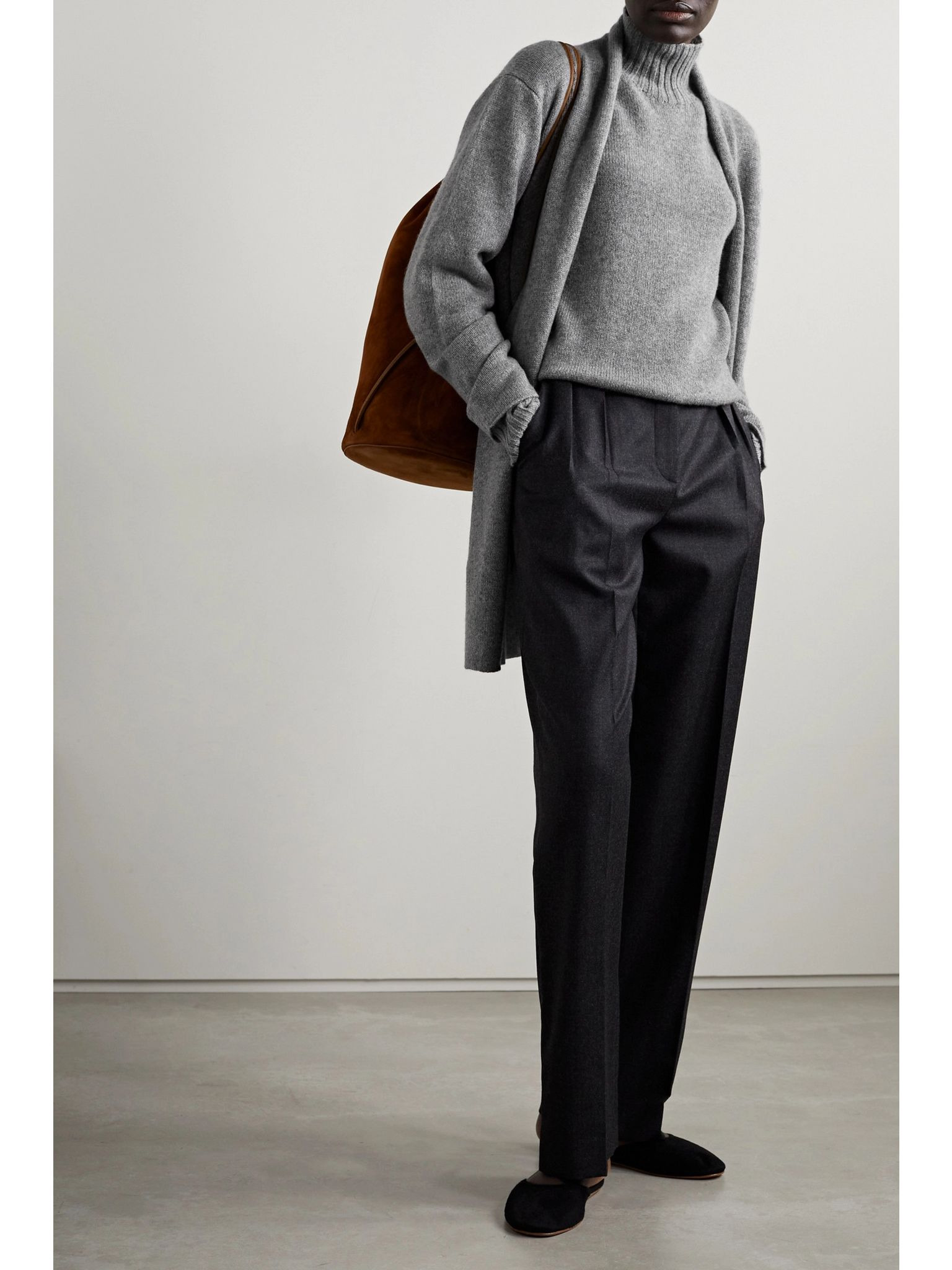 Essentials Kensington cashmere turtleneck sweater Gray - 5