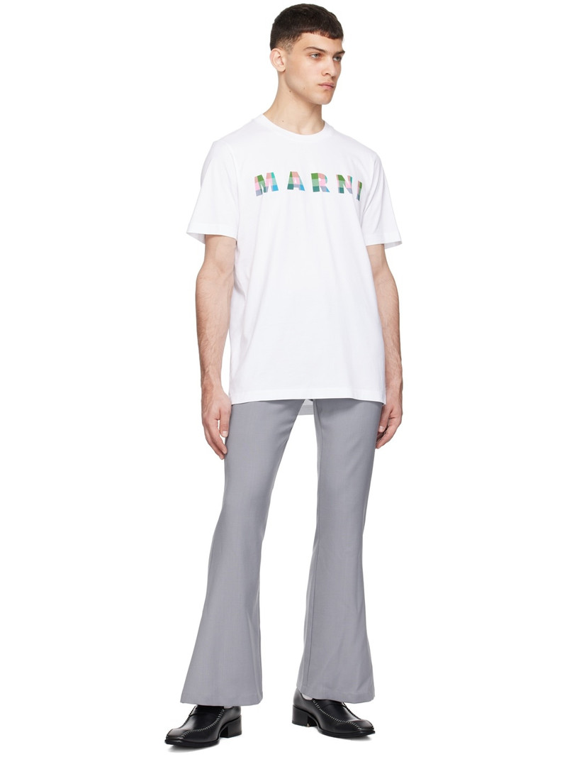 Marni Gray Embroidered Trousers outlook