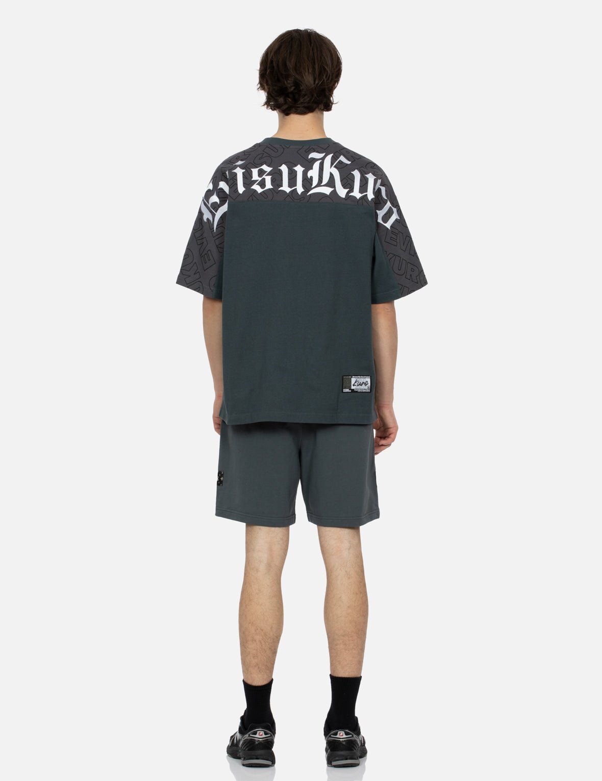 Allover EVISUKURO Print and Embroidery Loose Fit T-Shirt - 5