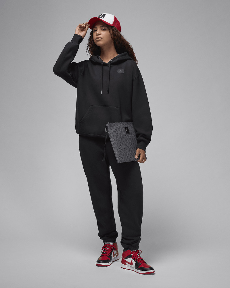 Jordan Flight Fleece Women's Satin Lined Pullover Hoodie 8