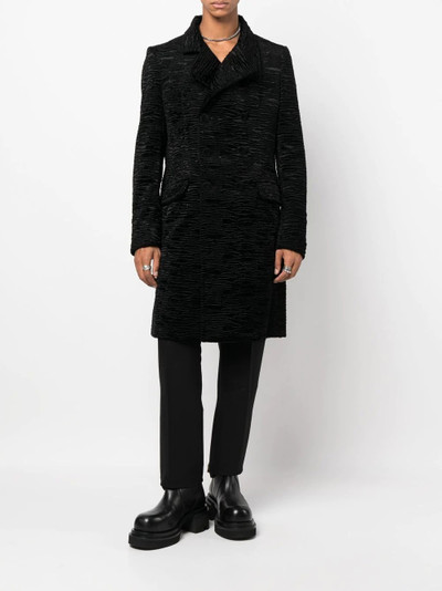 Balmain double-breasted cloqué coat outlook