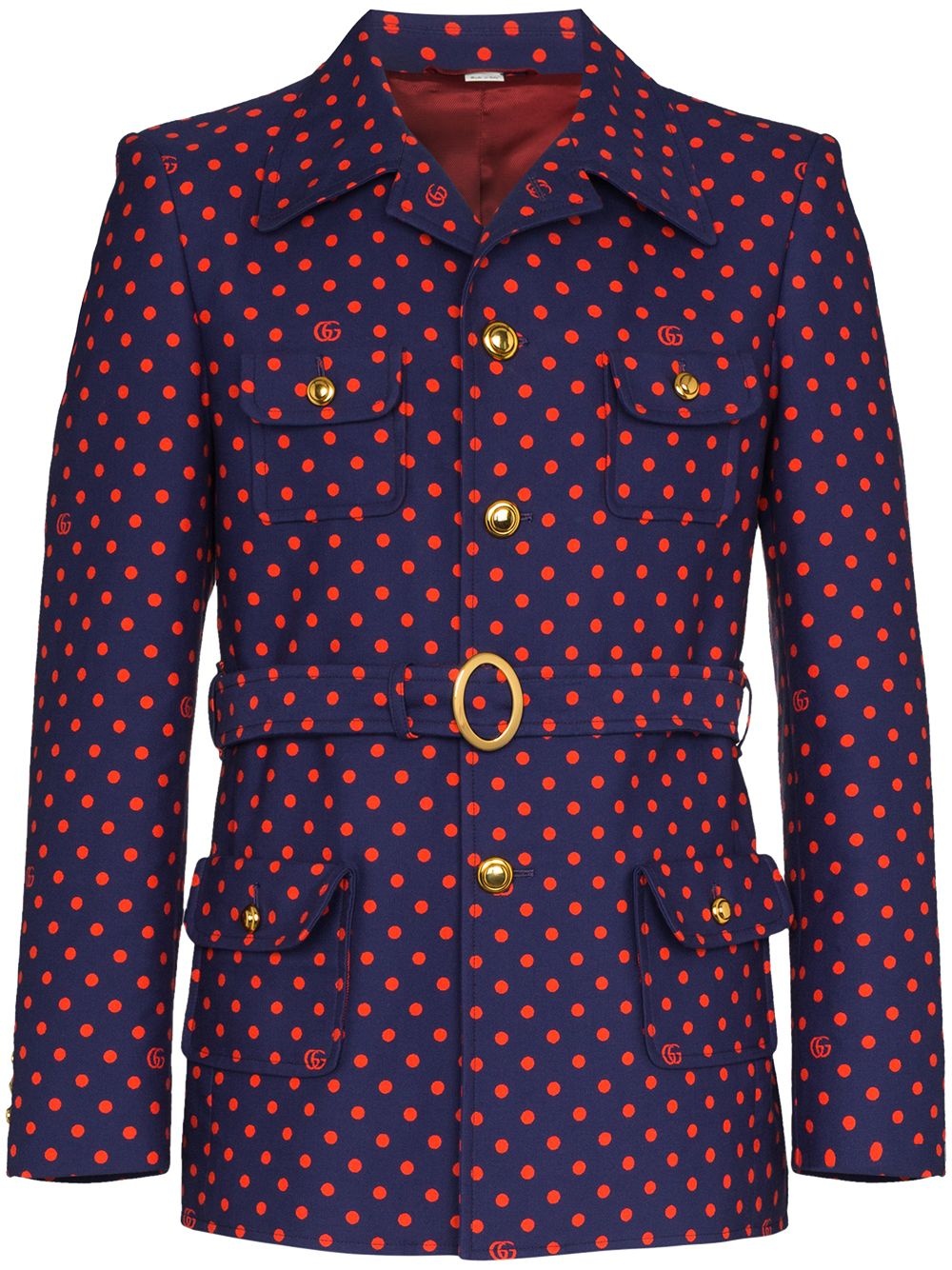 GG polka-dot belted jacket - 1