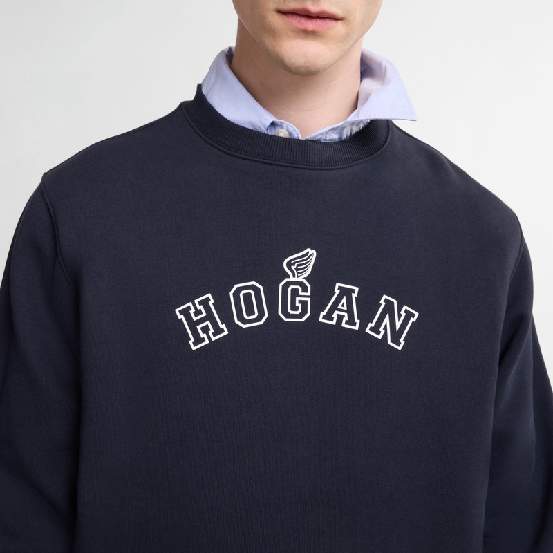 Round-neck sweatshirt in cotton 5