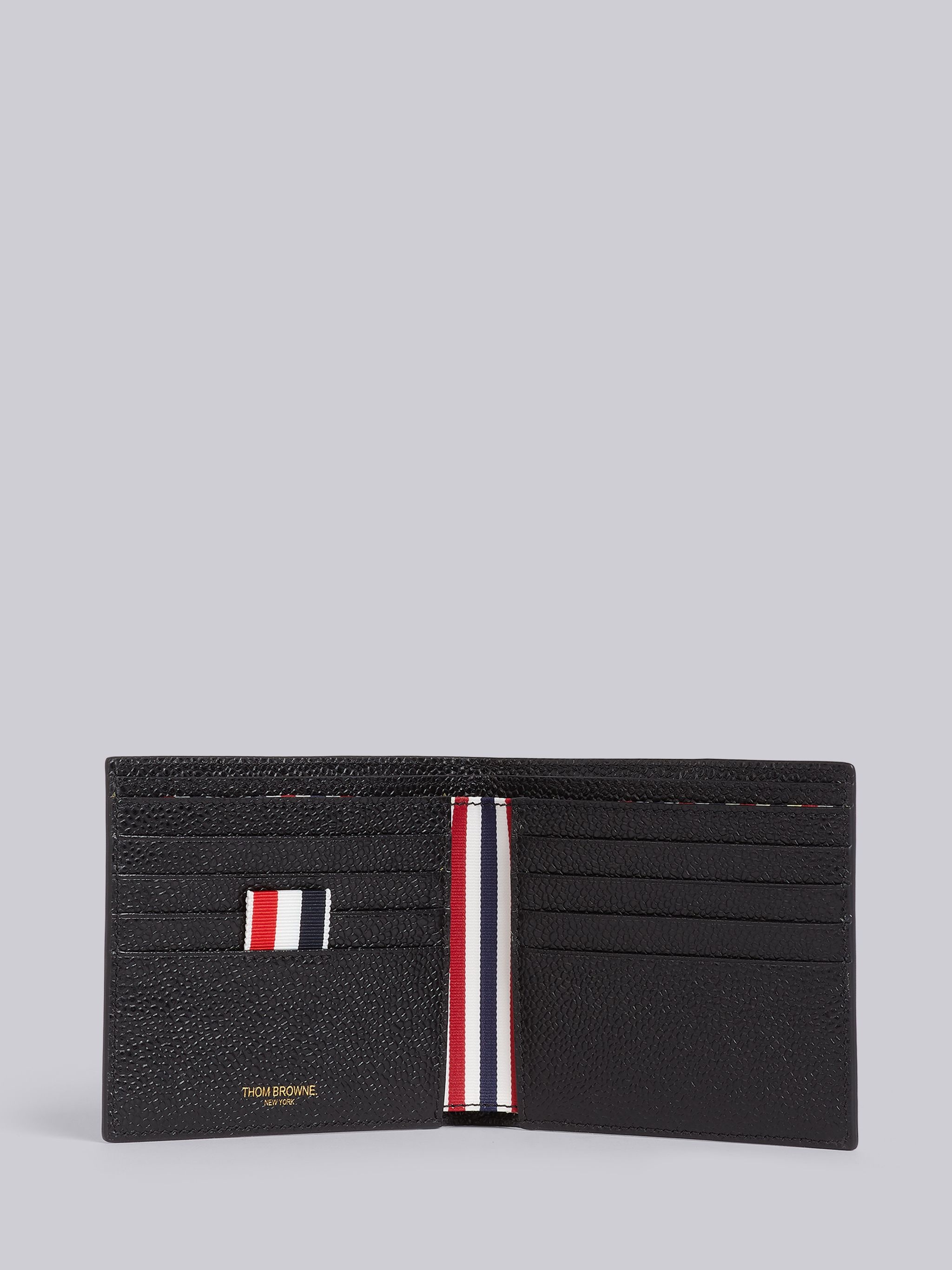Black Pebbled Calfskin Zebra Print Billfold - 3