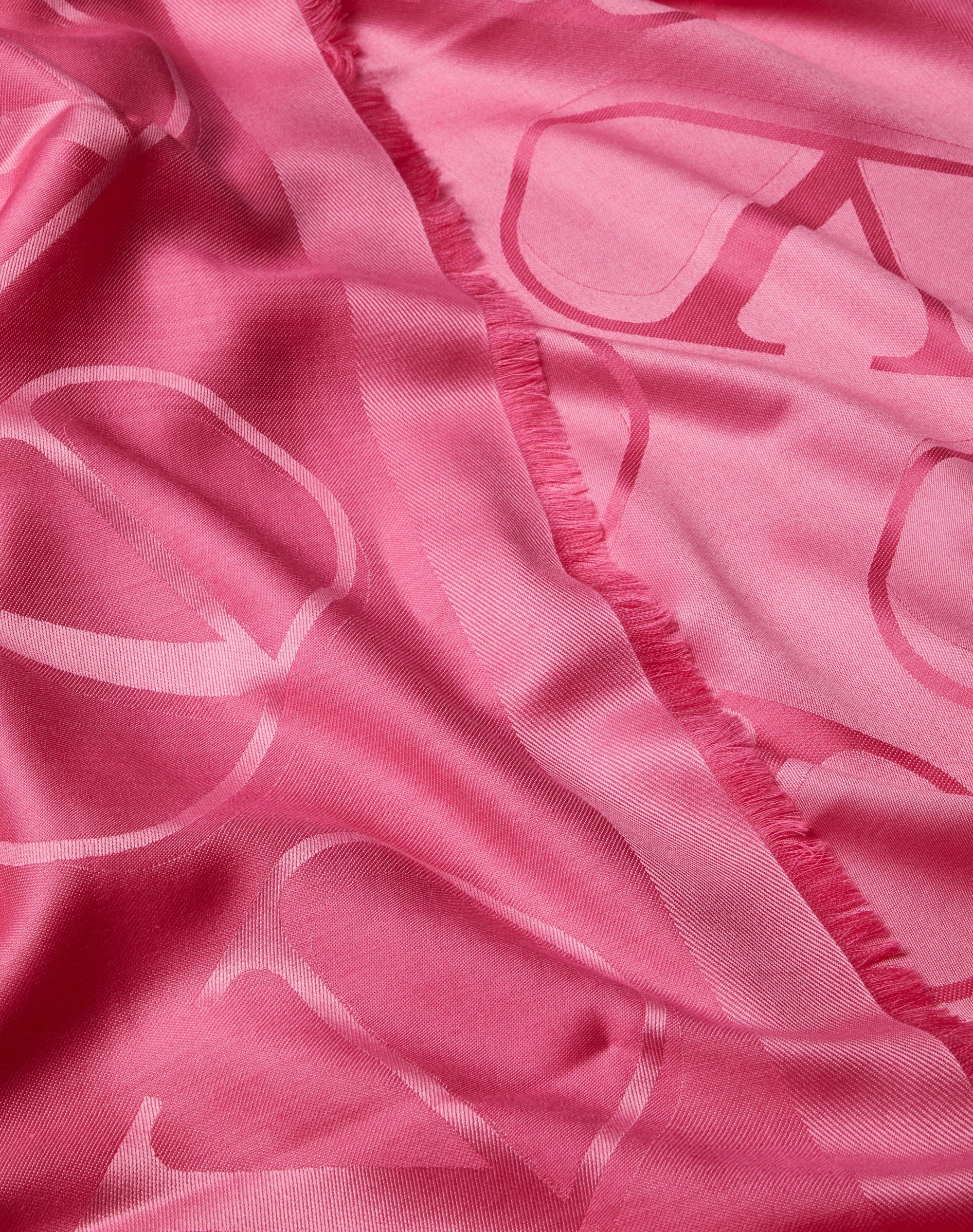 VLOGO SIGNATURE JACQUARD SHAWL IN SILK AND WOOL 140X140 CM - 2