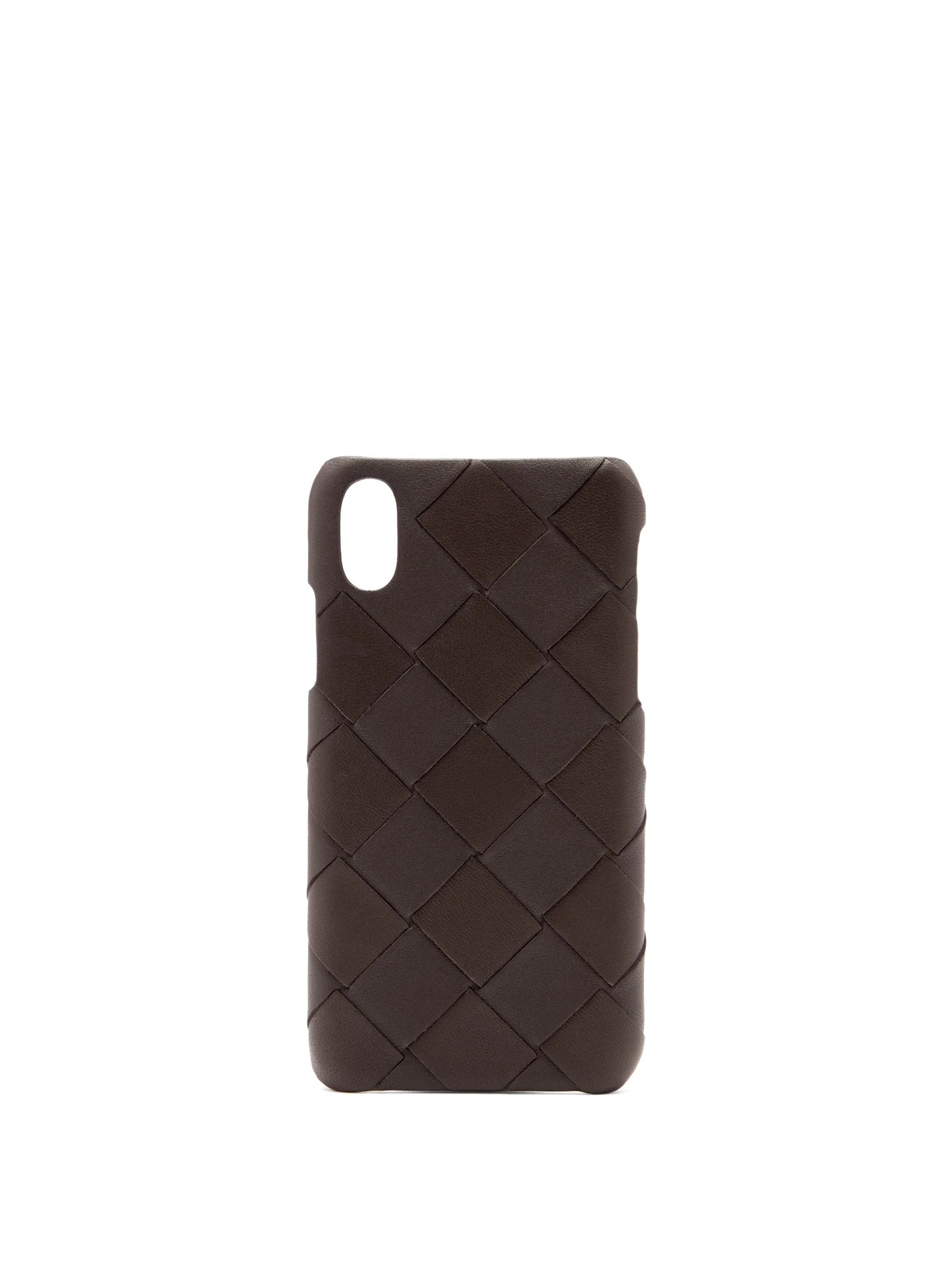 Intrecciato leather iPhone XS case - 1