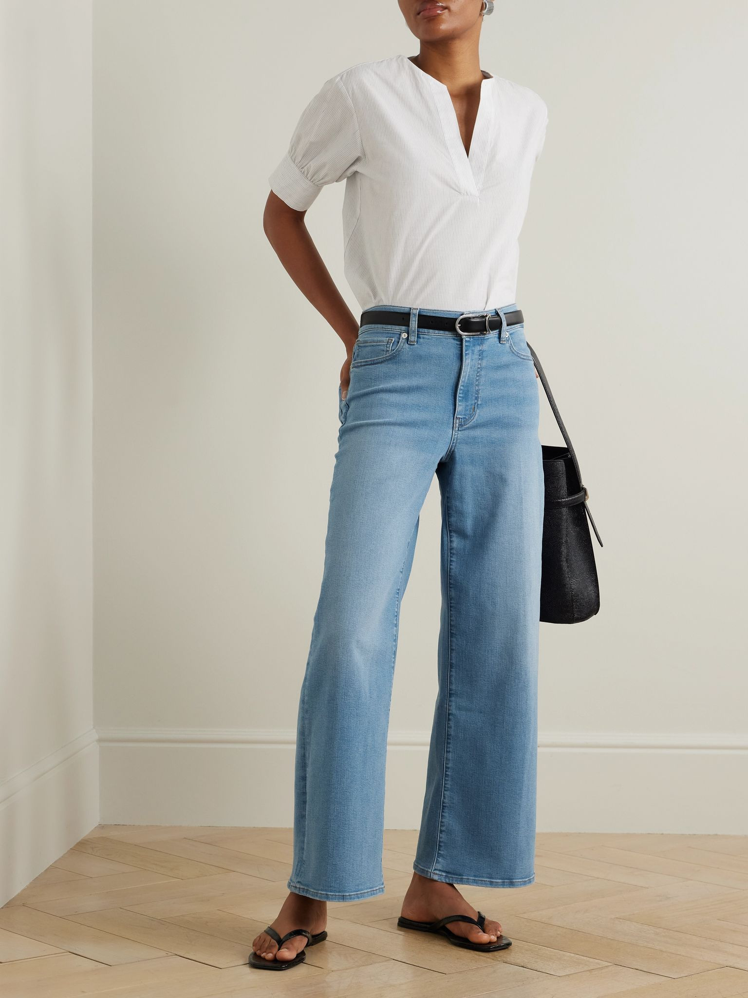 Le Slim Palazzo mid-rise straight-leg jeans Mid denim - 2