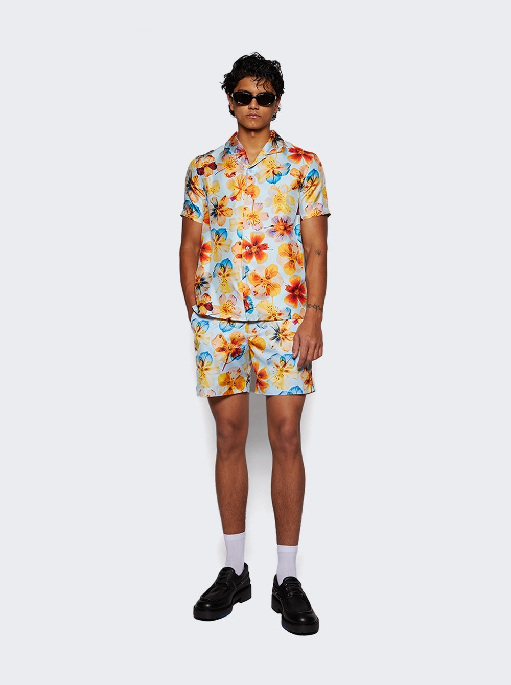 Hibbert Oshibana Shirt Springwater Blue - 2