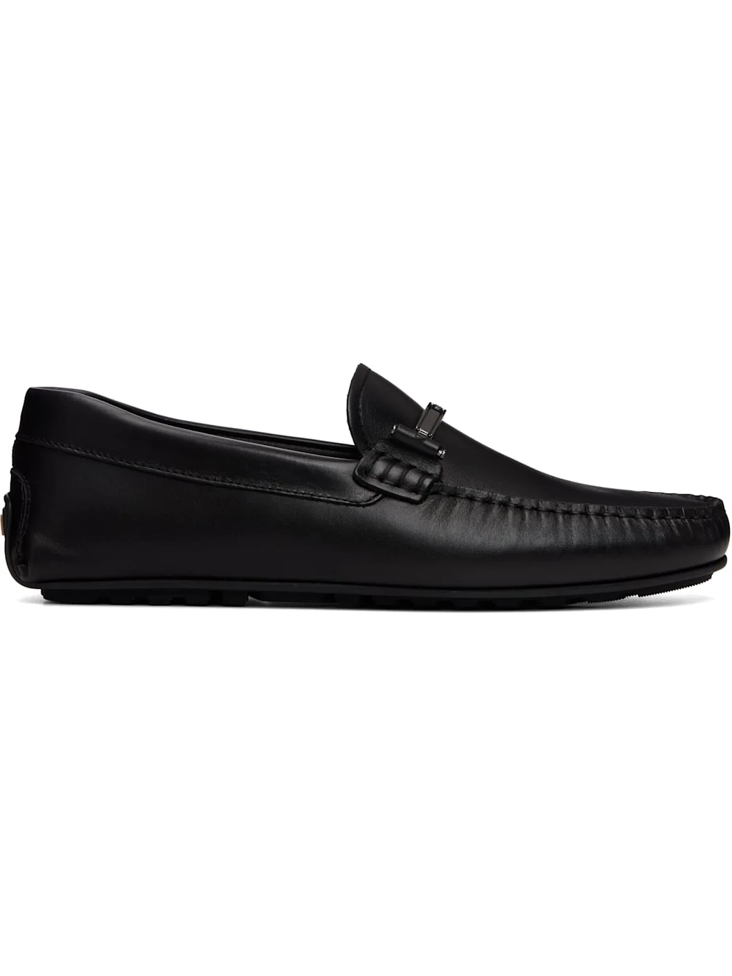 Black Nappa-Leather Driver Loafers - 1