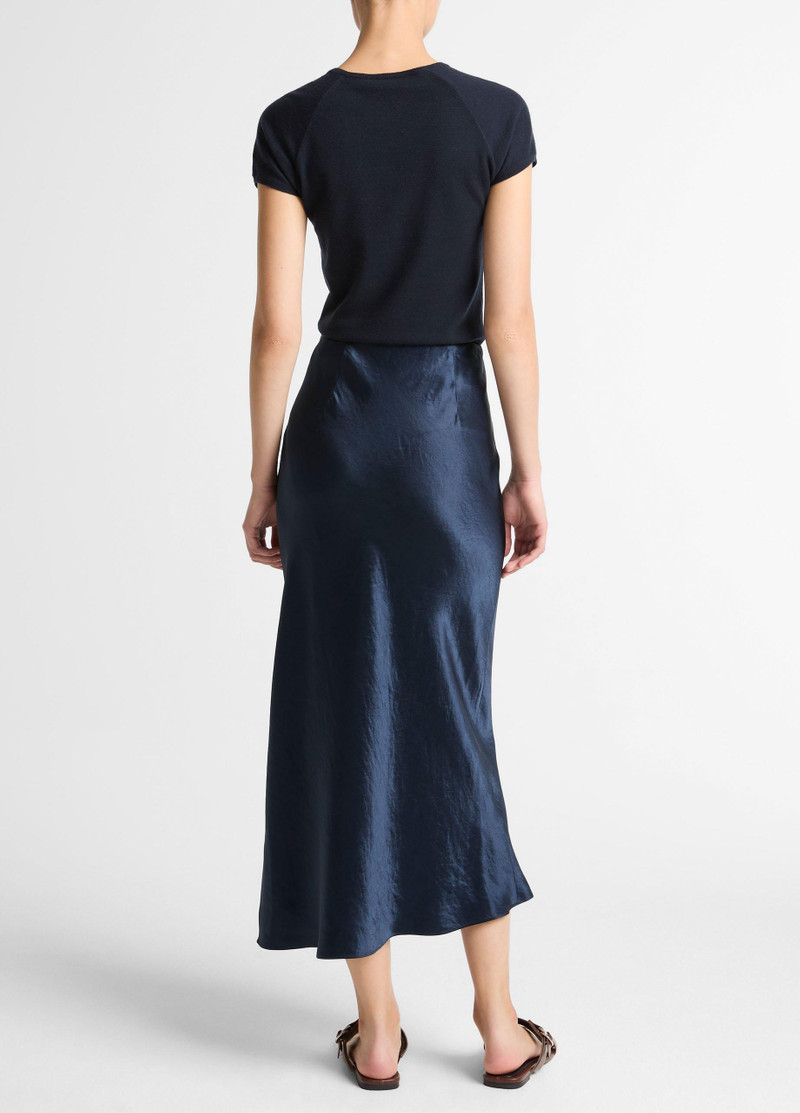 Vince Satin Side-Slit Slip Skirt outlook