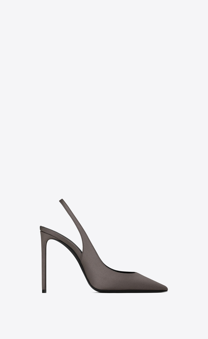 zoe slingback pumps in silk satin - 1
