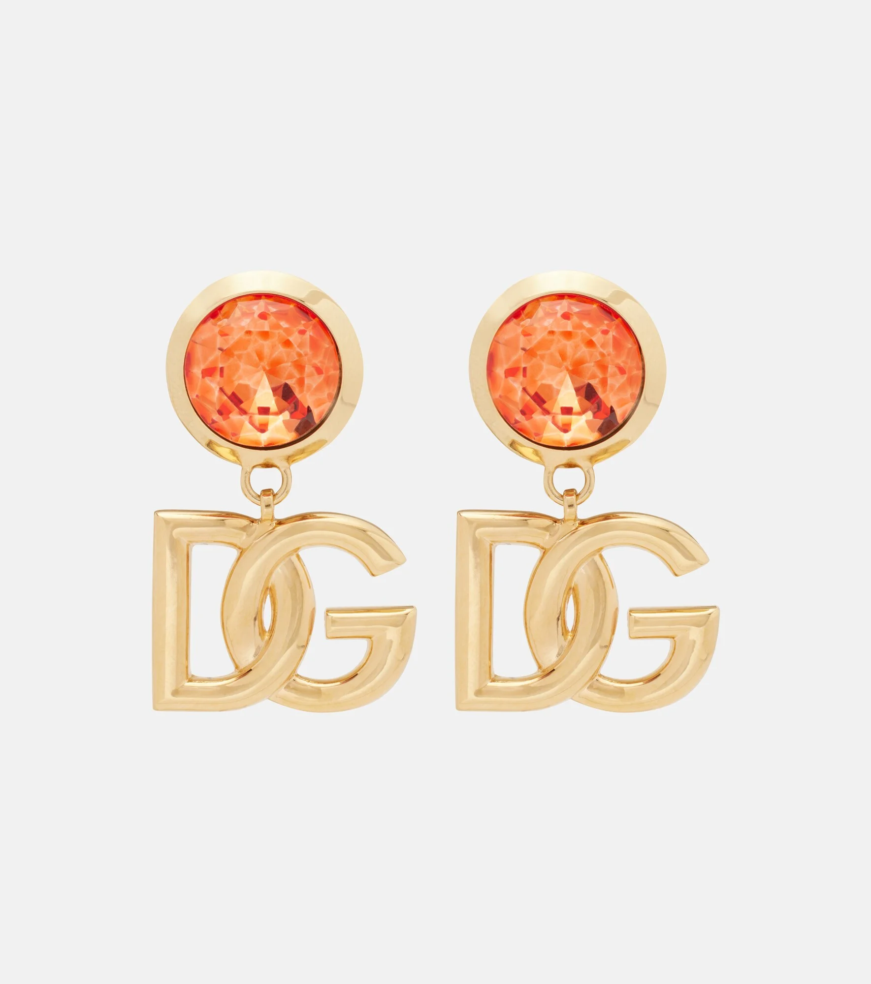 DG embellished clip-on earrings - 1