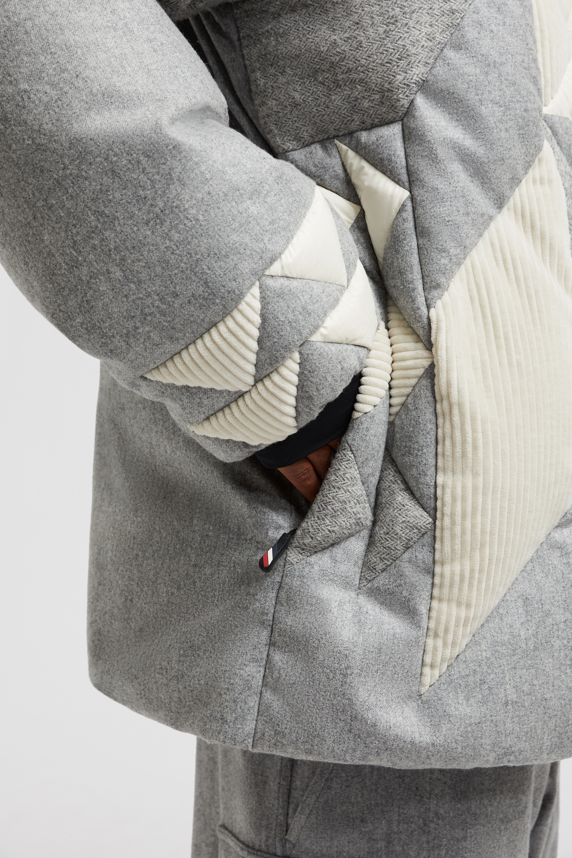 Sedrun Patchwork-Quilted Wool Short Down Jacket - 6