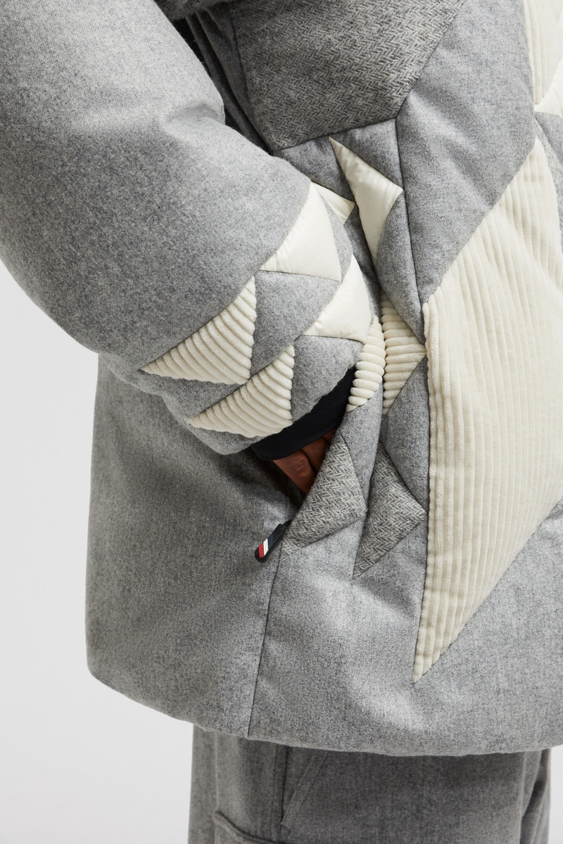 Sedrun Patchwork-Quilted Wool Short Down Jacket 6