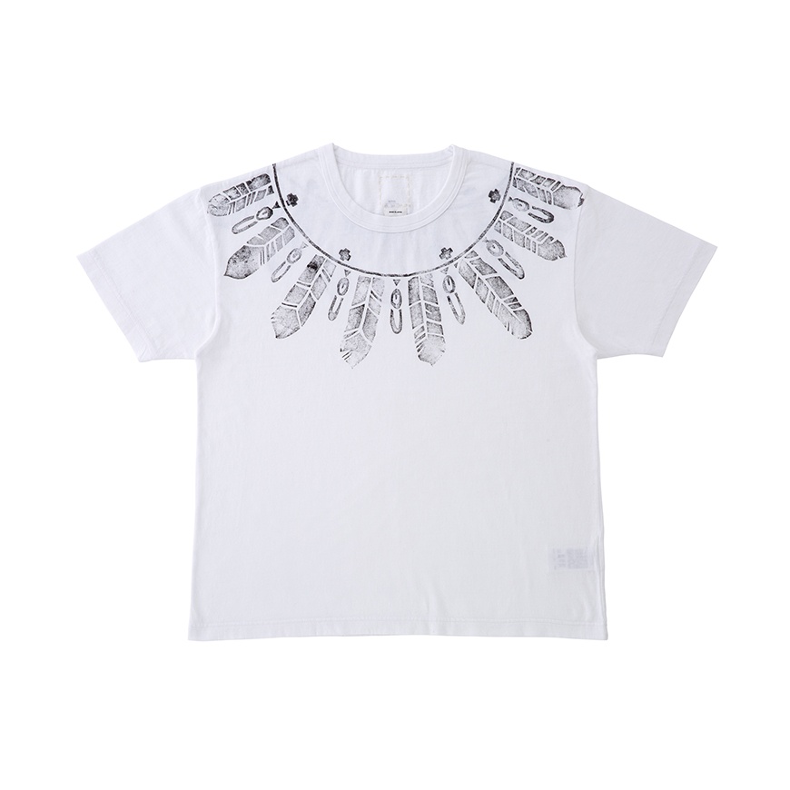 JUMBO TEE S/S FEATHERS WHITE - 1