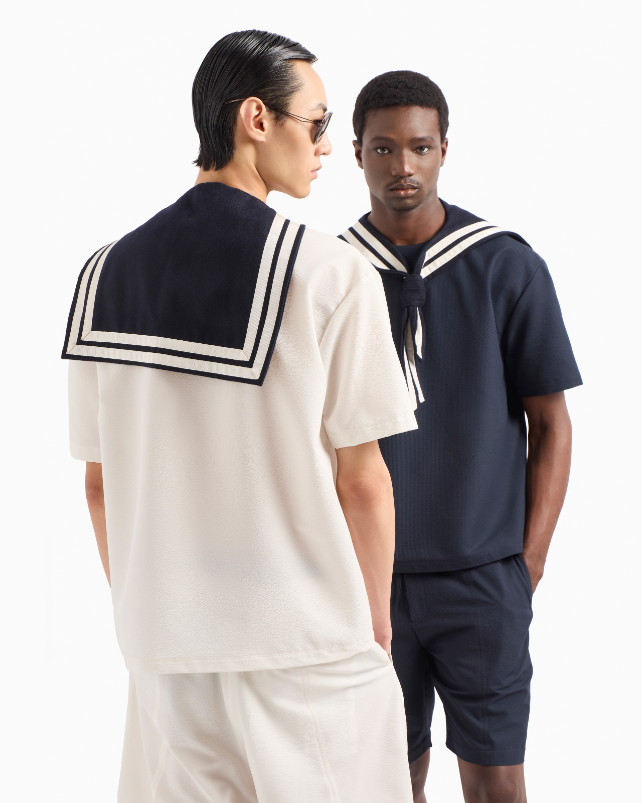 Ultra-light technical seersucker Bermuda shorts with drawstring - 6