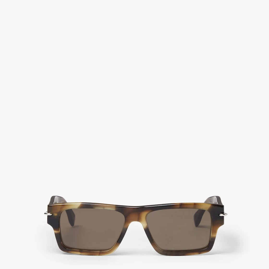 Fendi Selleria Khaki horn-effect acetate sunglasses - 1