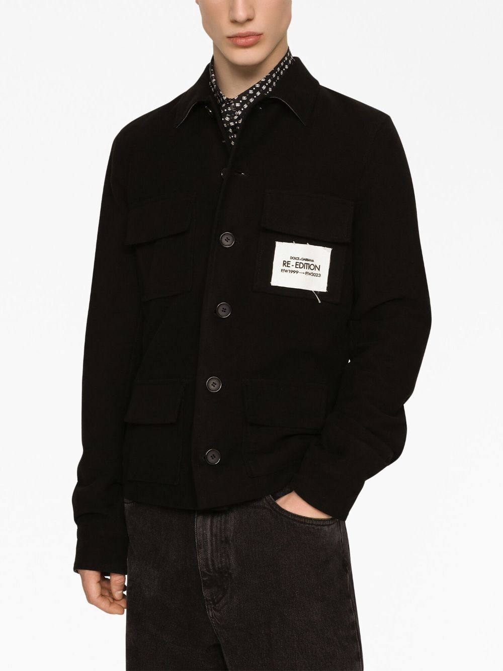 button-up stretch-cotton shirt - 5