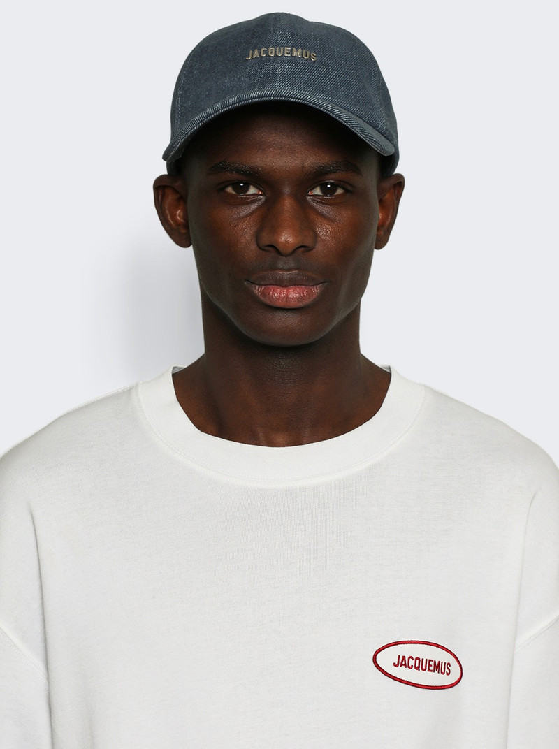 JACQUEMUS The Gadjo Baseball Cap Blue Denim outlook