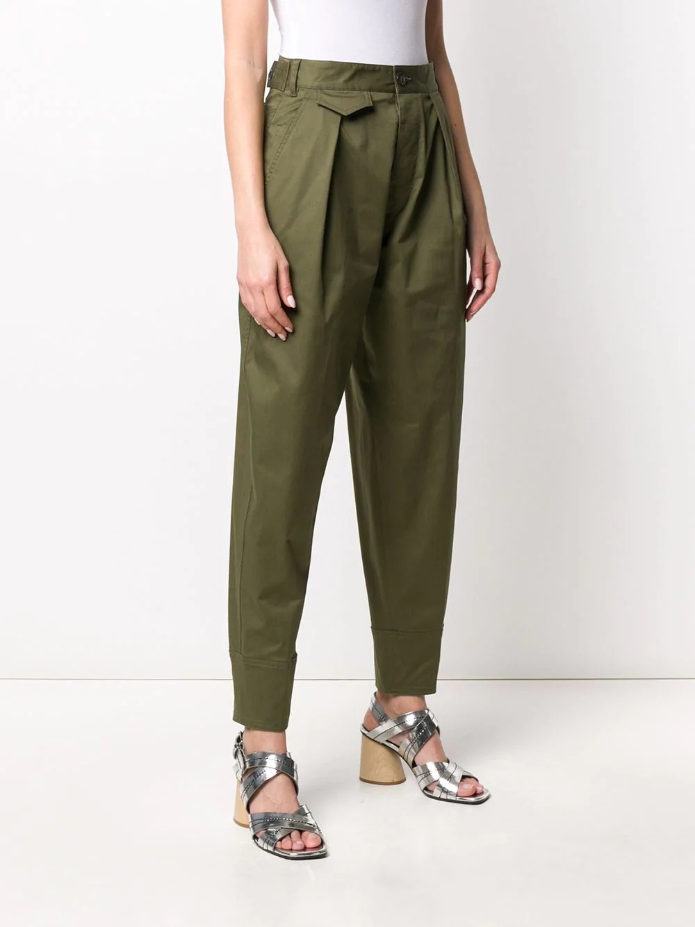 high-waisted tapered trousers - 3