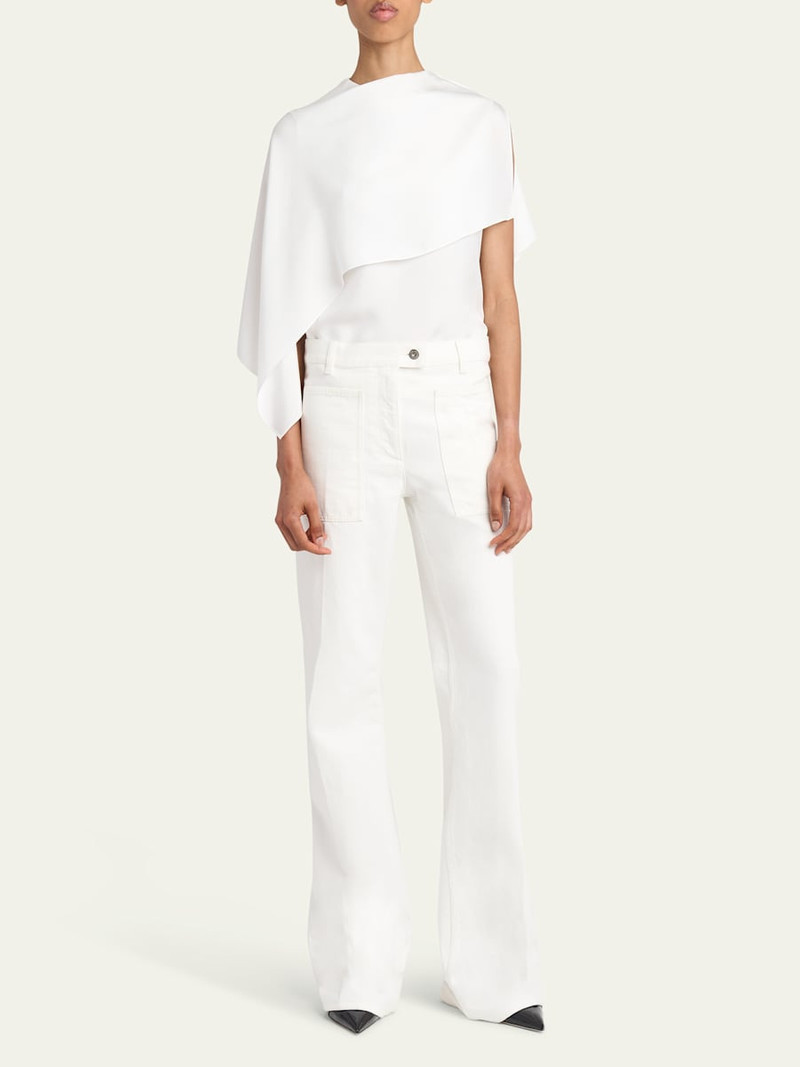 FERRAGAMO High-Rise Midweight Denim Straight-Leg Pants outlook