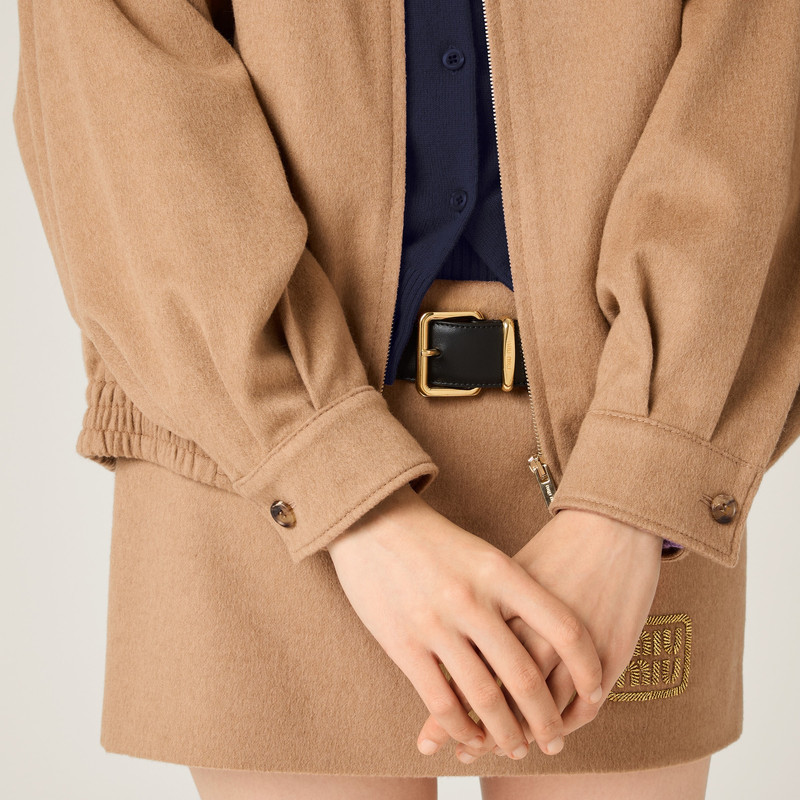 Camel-hair miniskirt 4
