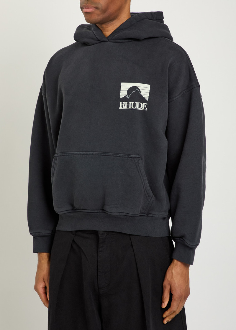 Rhude Rhude Moonlight Pack Printed Hooded Cotton Sweatshirt outlook