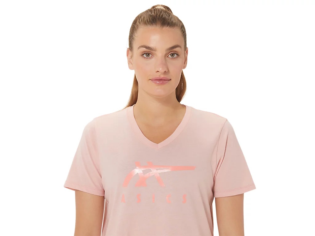 WOMEN'S ASICS STRIPES V-NECK - 5