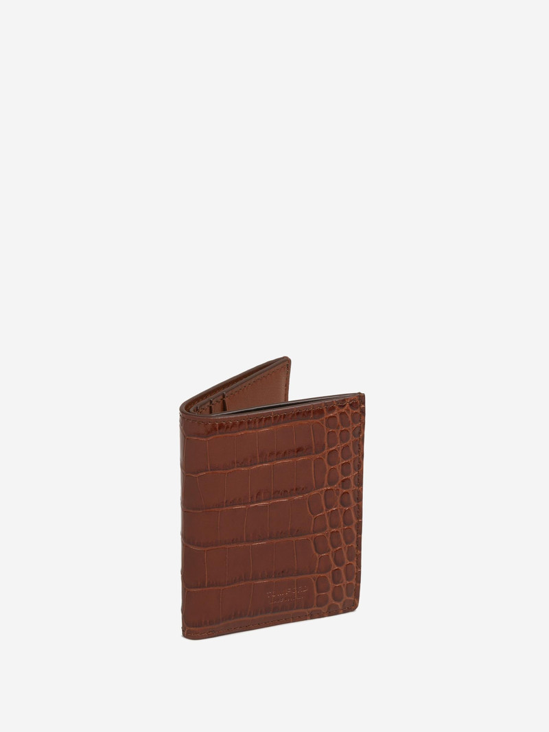 TOM FORD CROCODILE LEATHER CARDHOLDER outlook