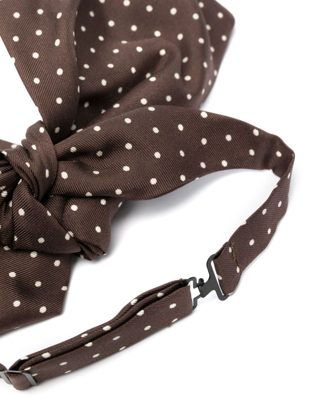polka-dot print silk bow tie - 3