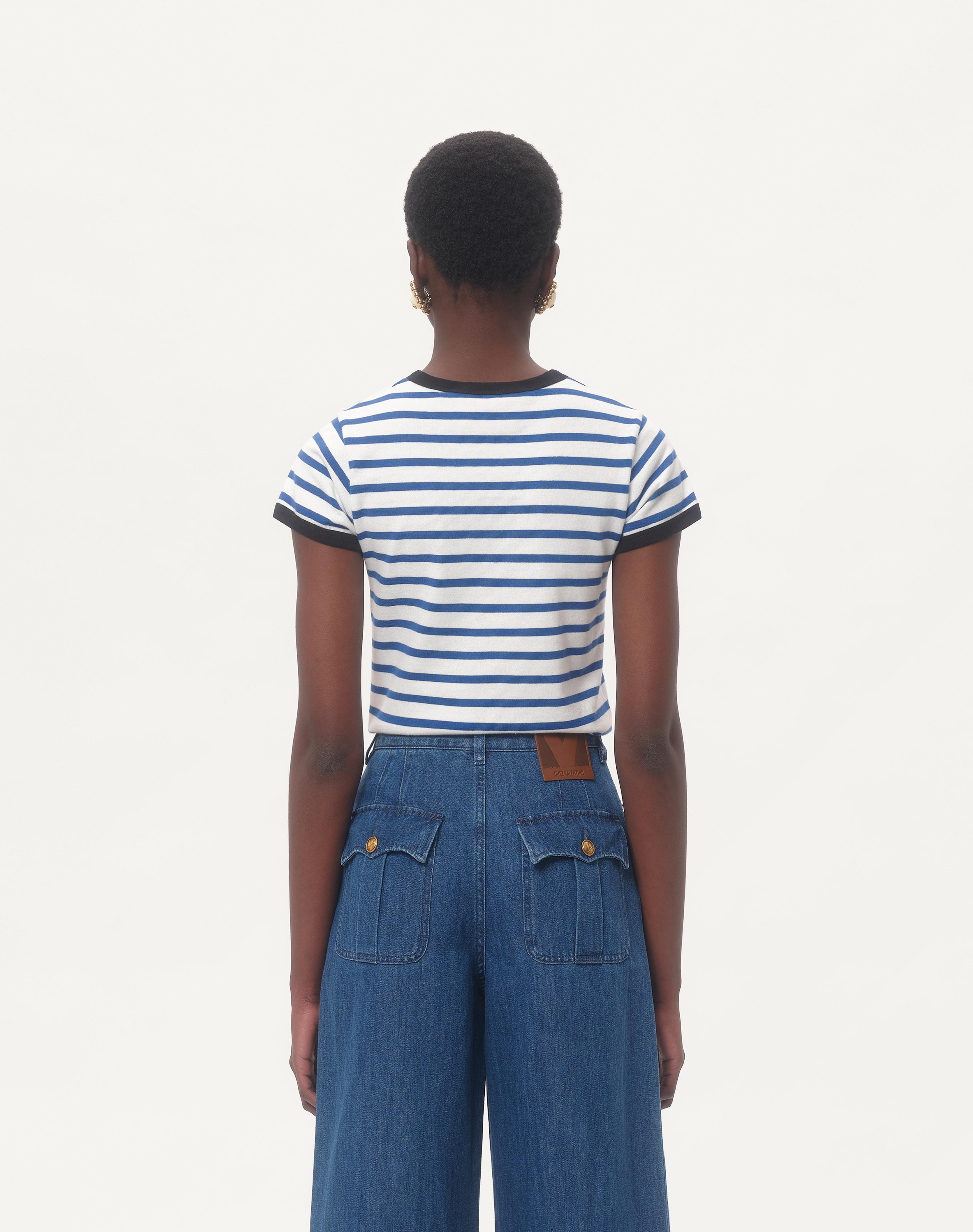 STRIPED JERSEY COTTON T-SHIRT - 7