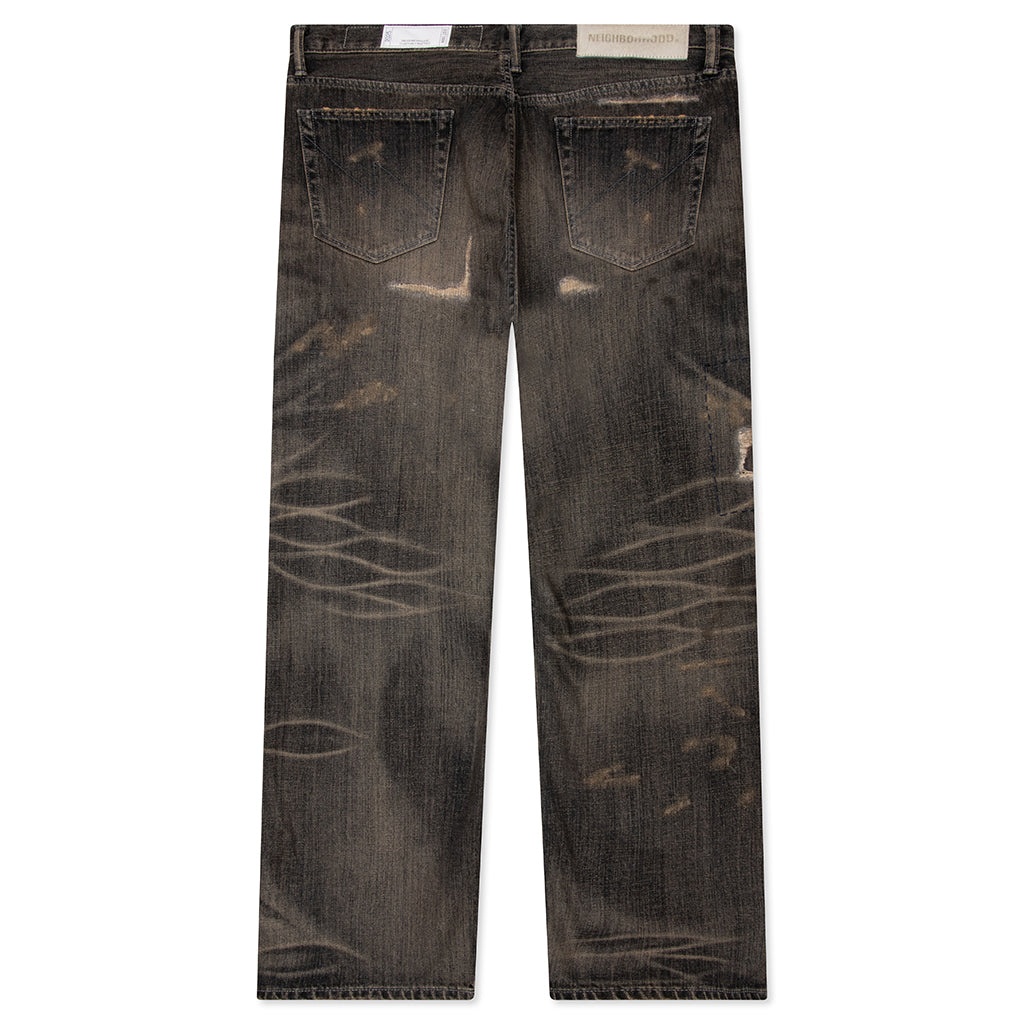 SAVAGE DENIM DP WIDE PANTS - BLACK - 2
