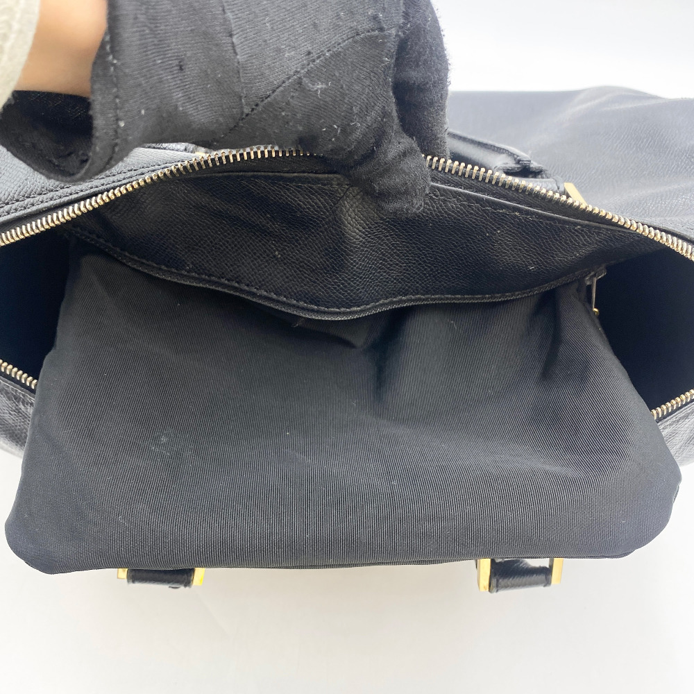 Chanel No. 5 Black Leather Duffel Bag - 15